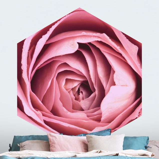 Wanddeko Schlafzimmer Rosa Rosenblüte