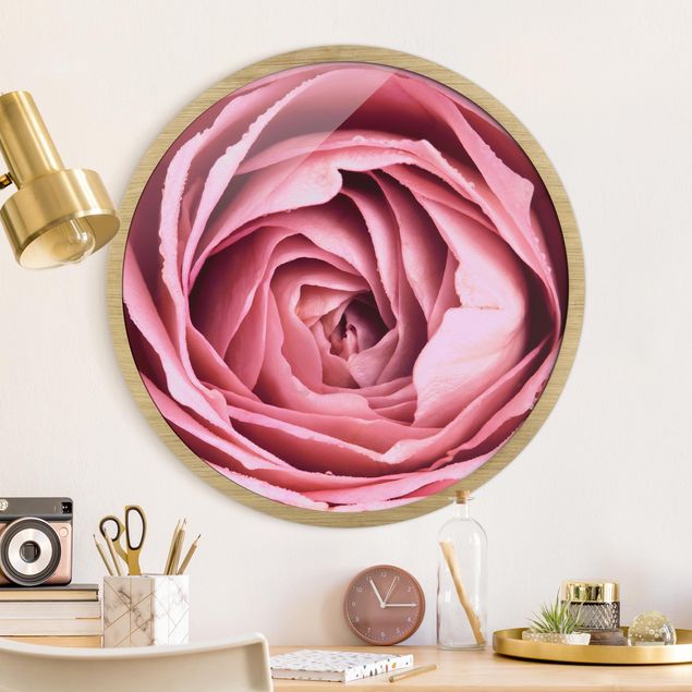 Wanddeko Wohnzimmer Rosa Rosenblüte