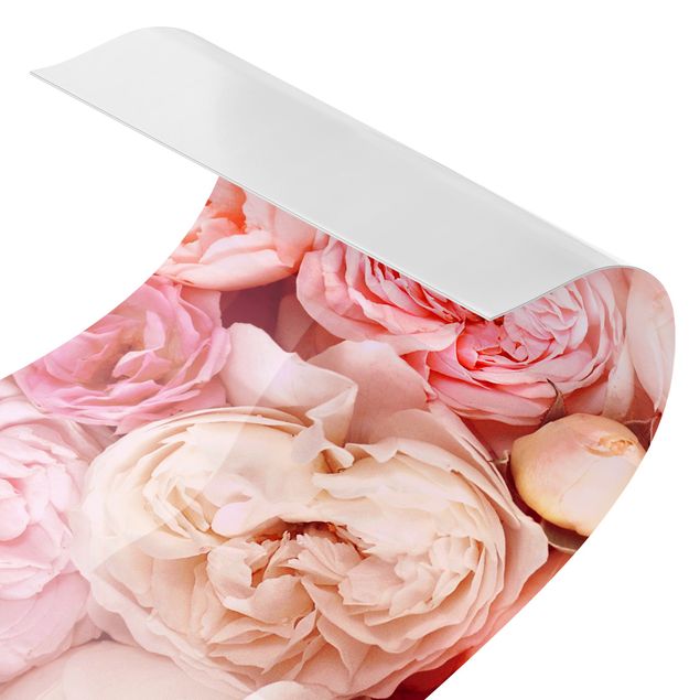 Küchenrückwand Folie Blumen Rosen Rosé Koralle Shabby