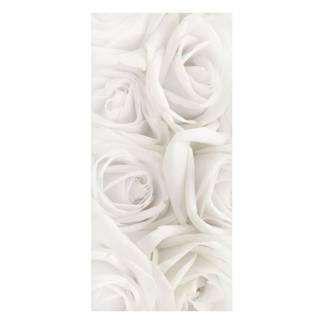 Wanddeko Flur Weiße Rosen