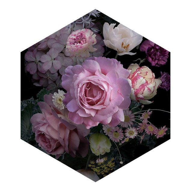 Wanddeko rosa Rosentraum Bouquet