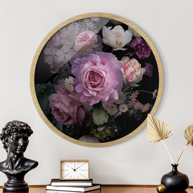 Wanddeko Wohnzimmer Rosentraum Bouquet