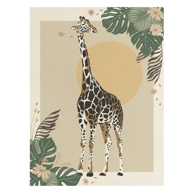 Wanddeko Büro Safari Tiere - Giraffe