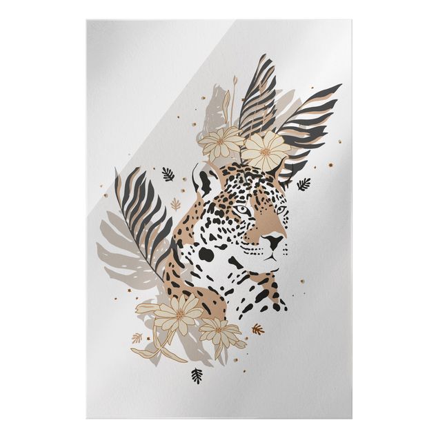 Wanddeko Praxis Safari Tiere - Portrait Leopard