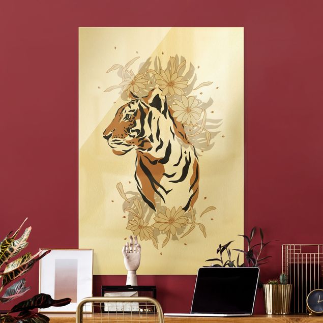 Wanddeko Büro Safari Tiere - Portrait Tiger