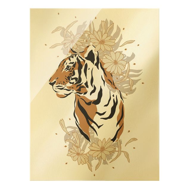 Wanddeko über Sofa Safari Tiere - Portrait Tiger