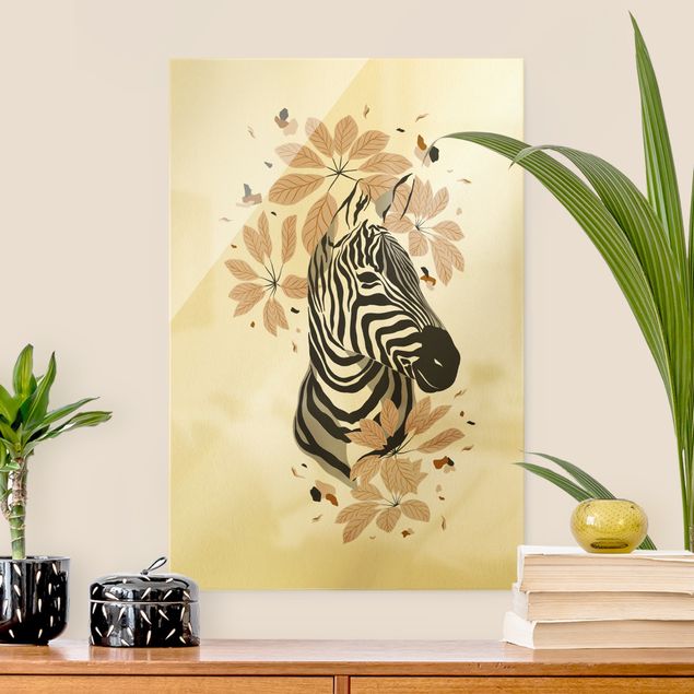 Wanddeko Büro Safari Tiere - Portrait Zebra