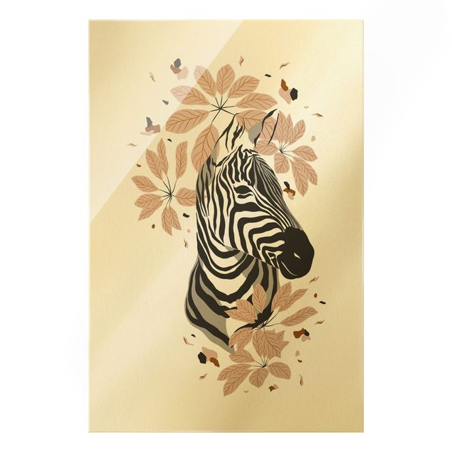 Wandbilder Zebras Safari Tiere - Portrait Zebra