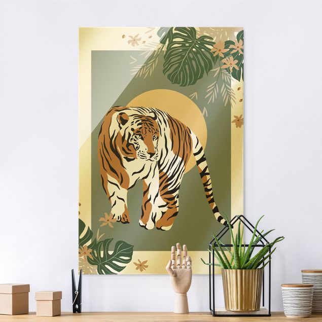 Wanddeko Büro Safari Tiere - Tiger