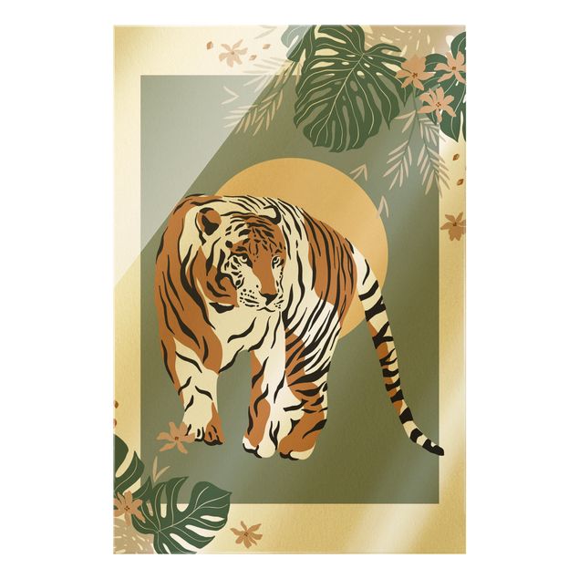 Wanddeko Praxis Safari Tiere - Tiger