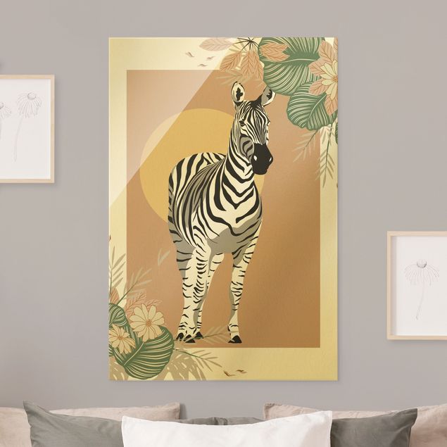 Wanddeko Büro Safari Tiere - Zebra