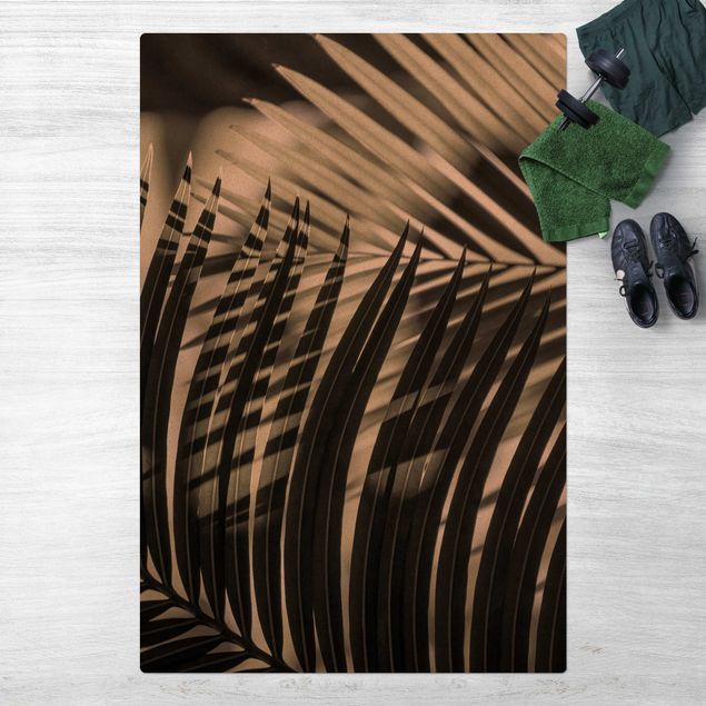Wanddeko Flur Schattenspiel auf Palmenwedel