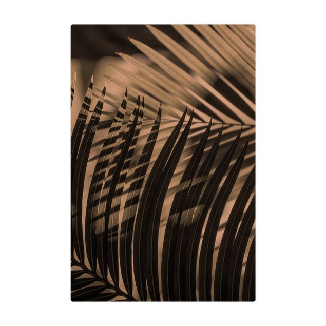 Wanddeko Palme Schattenspiel auf Palmenwedel