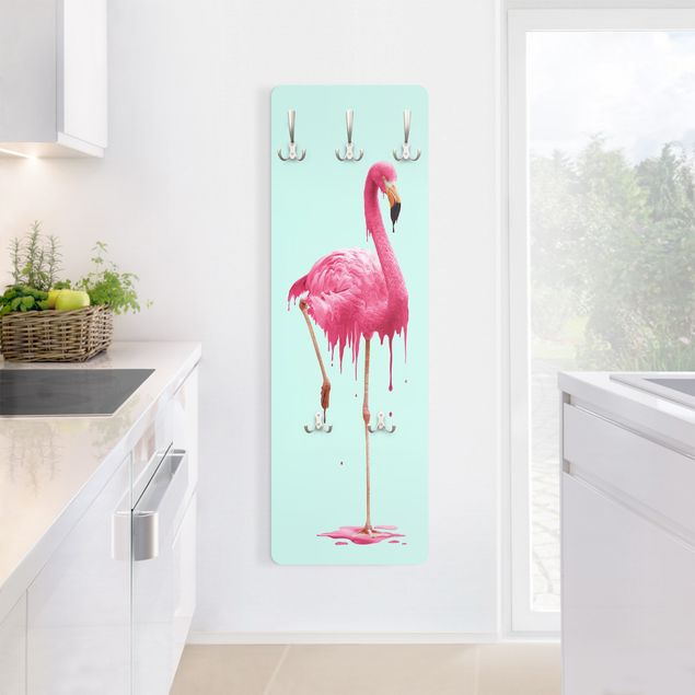 Wanddeko Jugendzimmer Schmelzender Flamingo