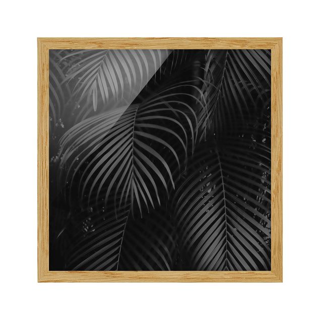 Wanddeko Pflanzen Schwarze Palmwedel