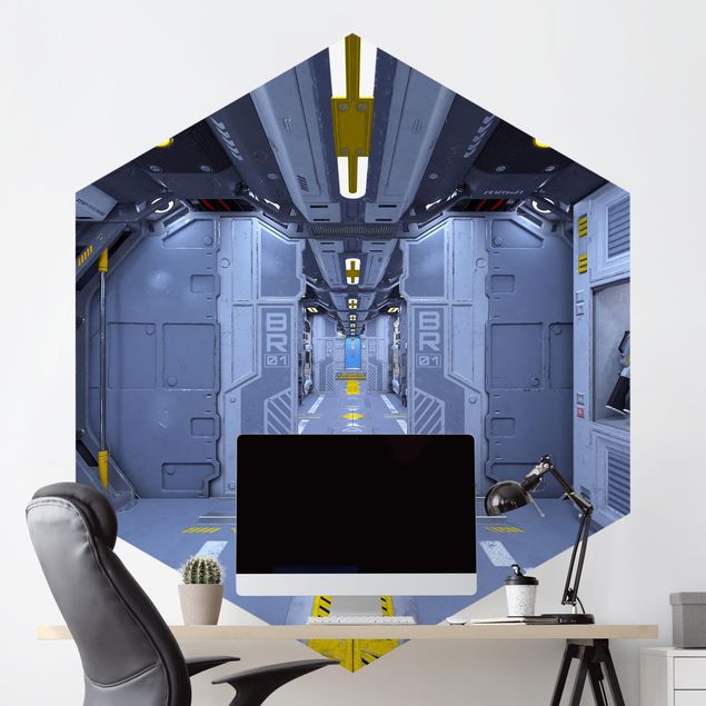 Deko 3D Sci-Fi Raumschiff Innenraum