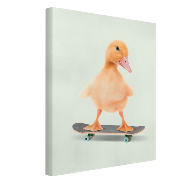 Wanddeko Büro Skate Ente