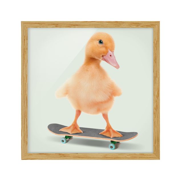 Wanddeko Büro Skate Ente