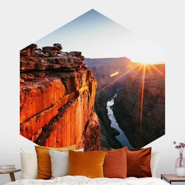 Wanddeko Schlafzimmer Sonne im Grand Canyon