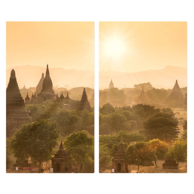 Wohndeko Landschaft Sonnenuntergang über Bagan