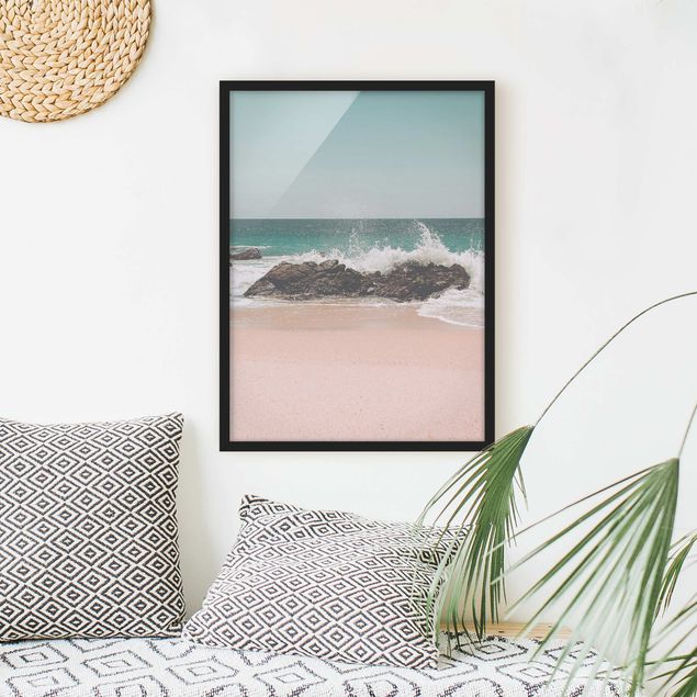Strandbilder mit Rahmen Sonniger Strand Mexico