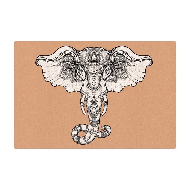 Wanddeko Meditation Spiritueller Indischer Elefant
