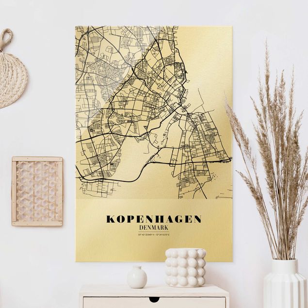 Wanddeko Flur Stadtplan Kopenhagen - Klassik