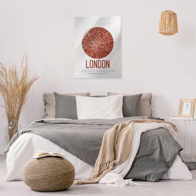 Wanddeko Esszimmer Stadtplan London - Retro