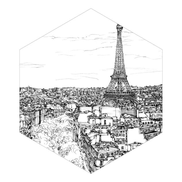 Wanddeko Flur Stadtstudie - Paris