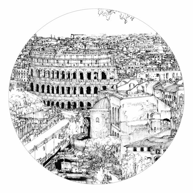 Wanddeko Flur Stadtstudie - Rom