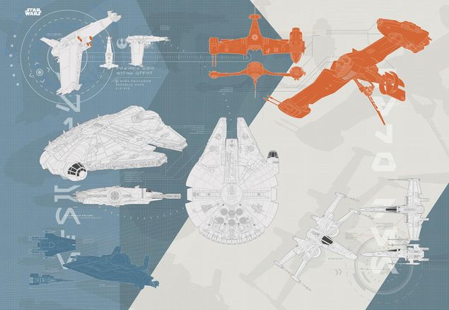 Wanddeko Büro Star Wars - Technischer Plan