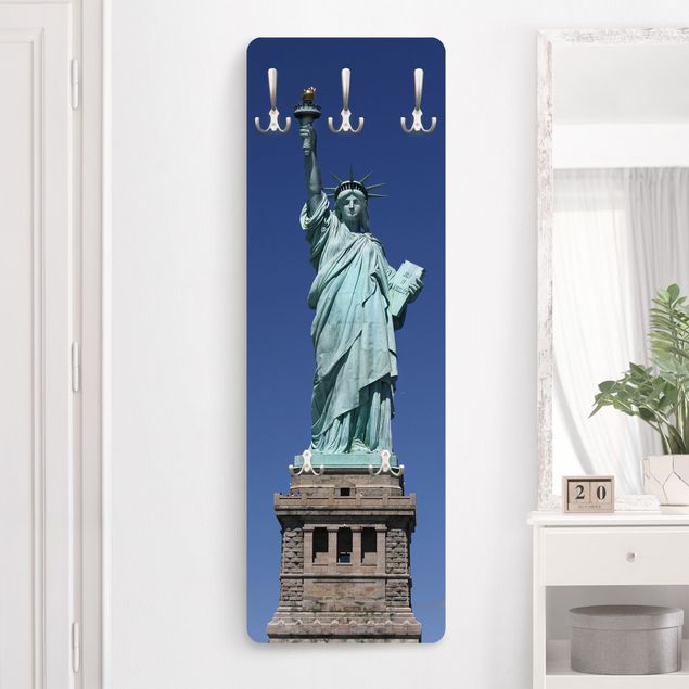 Wanddeko blau Statue of Liberty