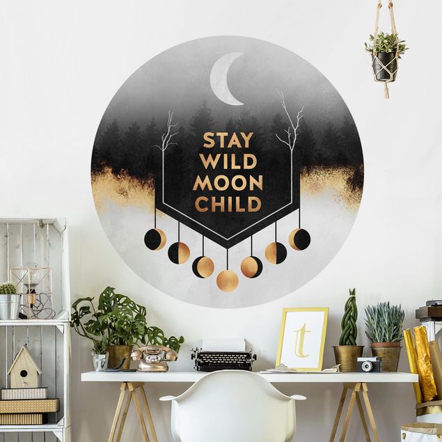 Wanddeko Wohnzimmer Stay Wild Moon Child