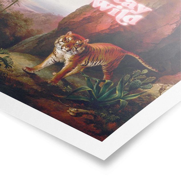 Wanddeko über Sofa Stay Wild Tiger