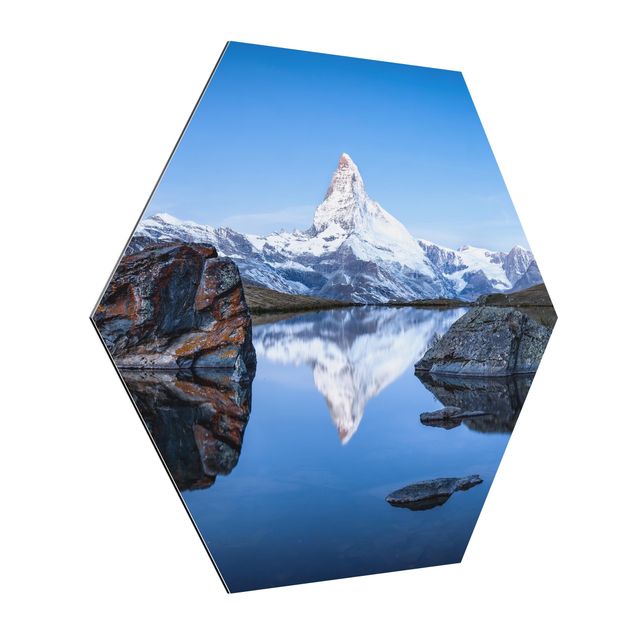 Wanddeko Esszimmer Stellisee vor dem Matterhorn