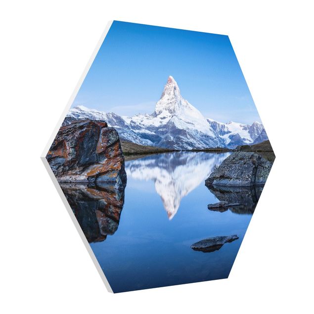 Wanddeko Esszimmer Stellisee vor dem Matterhorn