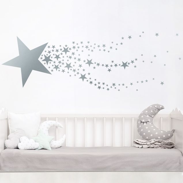 Wanddeko Schlafzimmer Sternschnuppe mit Sternen