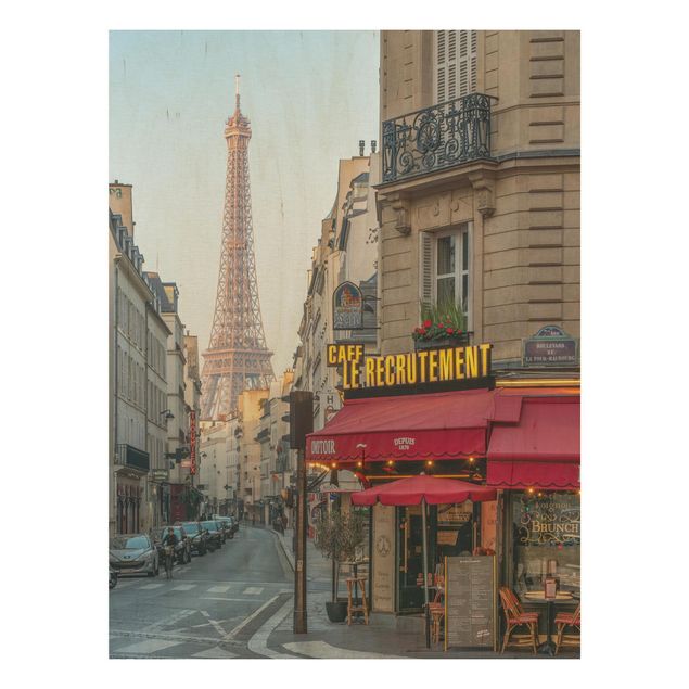 Wanddeko bunt Straße von Paris