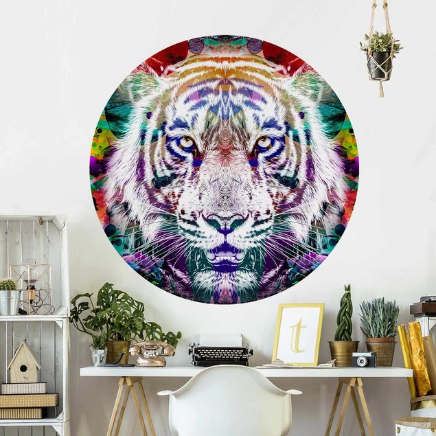 Wanddeko Schlafzimmer Street Art Tiger