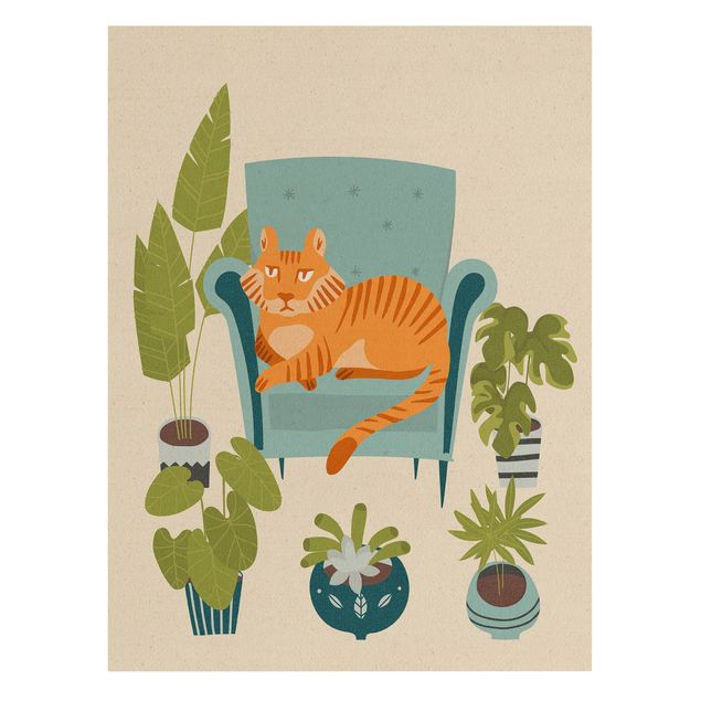 Wandbilder Katzen Stuben Tiger Illustration