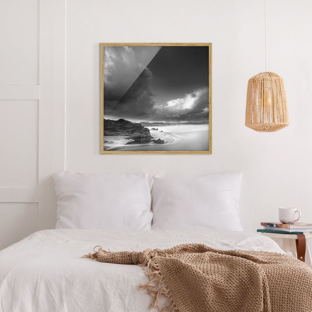 Wanddeko Schlafzimmer Sturm über der Küste