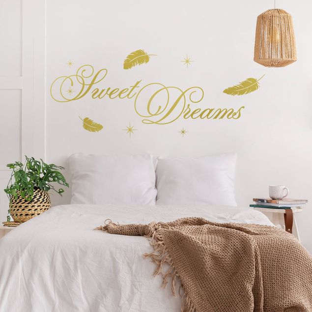 Wanddeko Schlafzimmer Sweet Dreams Federn und Sterne