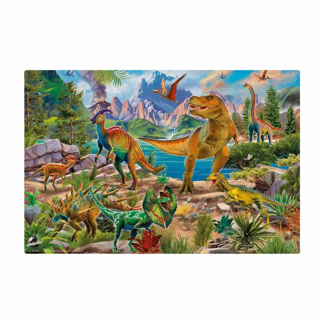 Deko Illustration T-Rex und Parasaurolophus