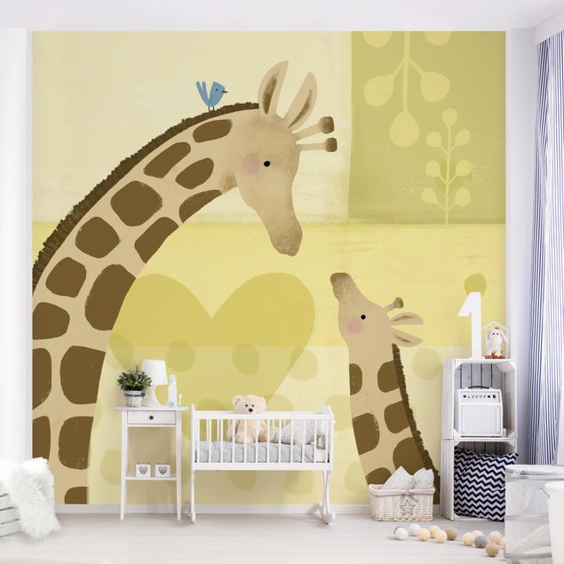 Fototapete Giraffe Mama und ich - Giraffen