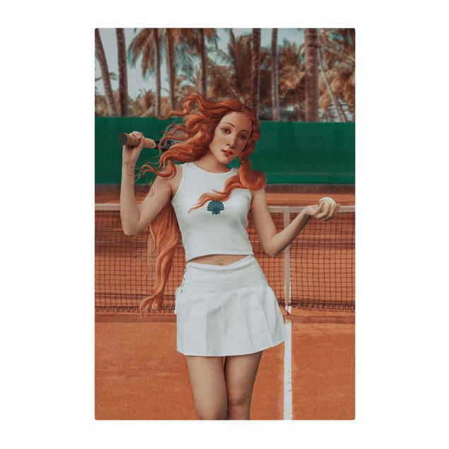 Wanddeko orange Tennis Venus