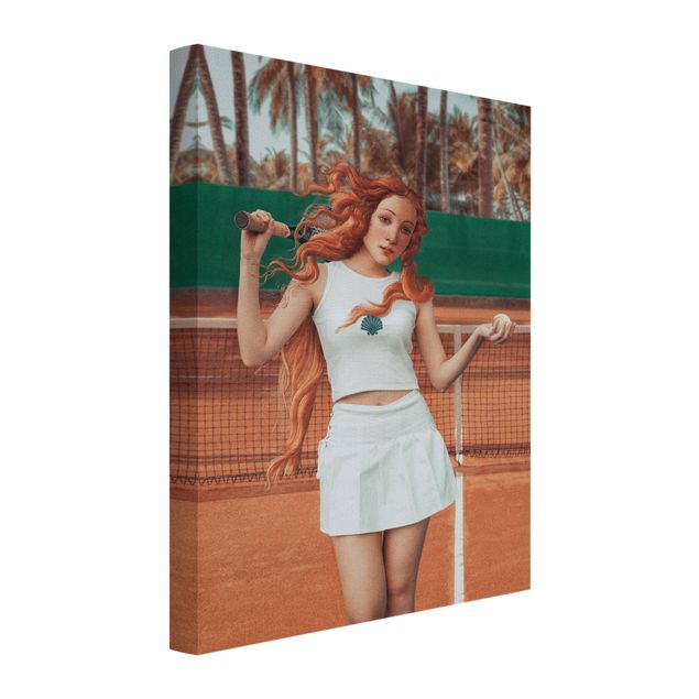 Wanddeko über Sofa Tennis Venus