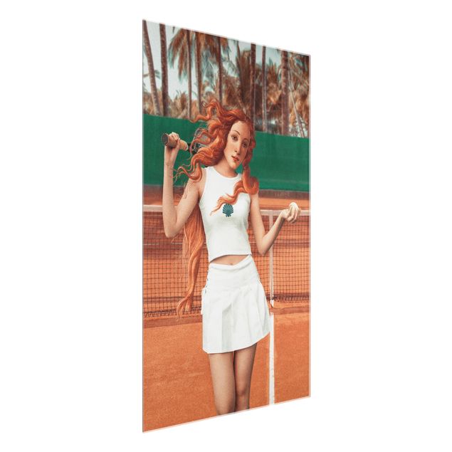 Wanddeko orange Tennis Venus