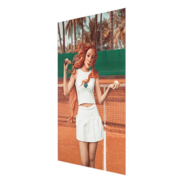 Wanddeko über Bett Tennis Venus