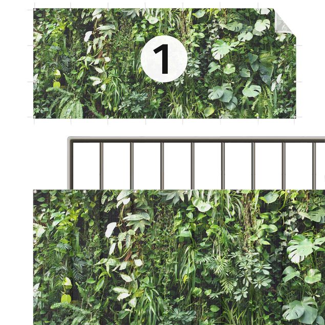 Sichtschutz für Balkone aus Kunststoff Tief im Dschungel
