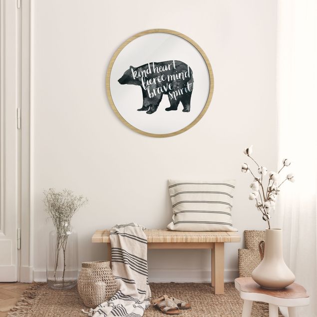 Wanddeko Büro Tiere mit Weisheit - Bär